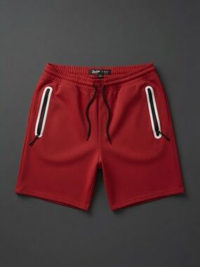 Men's Red Performance Drawstring Shorts